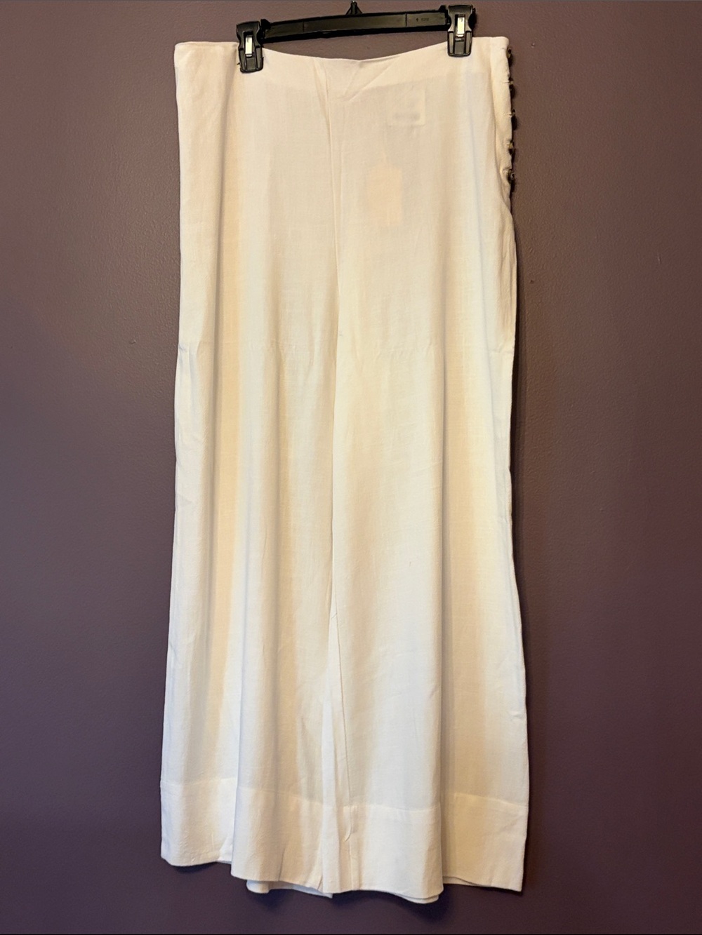 Women’s wide legged linen blend pants NWT XL